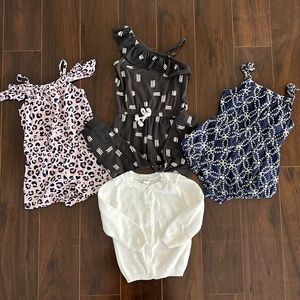 Rompers and sweater bundle 2T